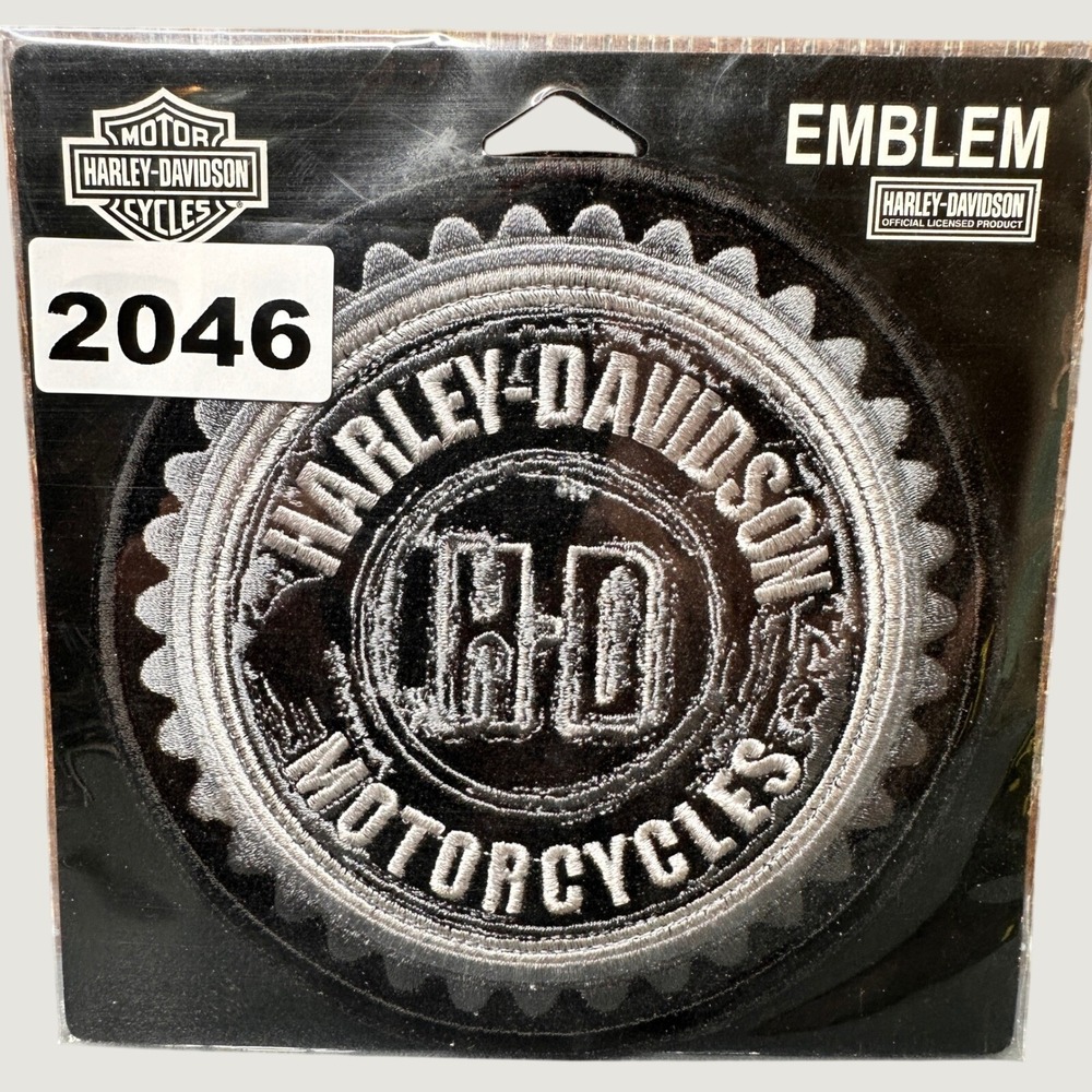 NEW 2007 Harley-Davidson 5" Motorcycles Embroidered Sew On Patch Silver Rare Y2K